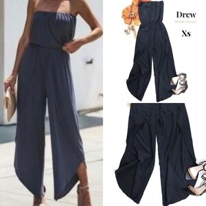 New Drew Modal Blend Charcoal Strapless Jumper Sz Xs